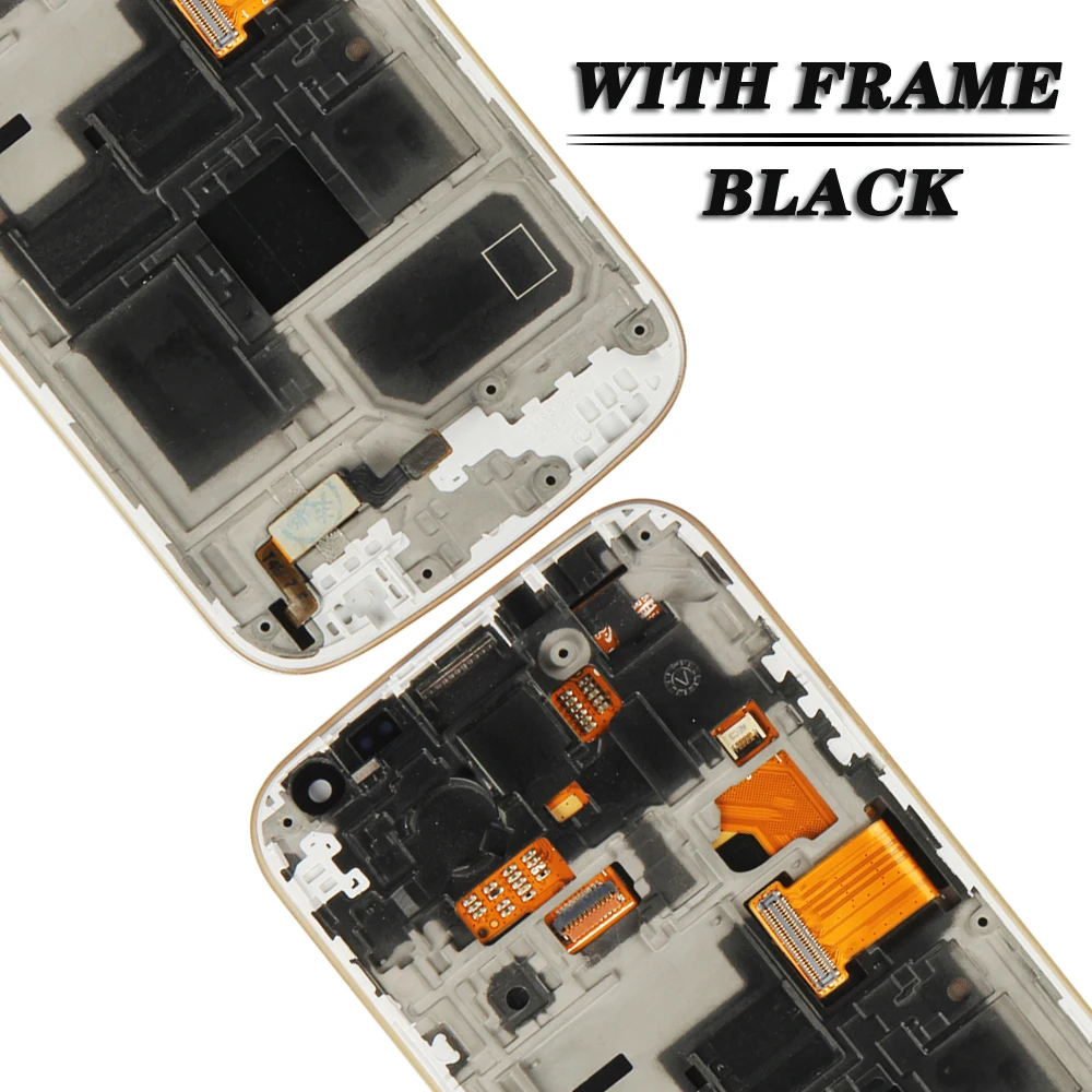 New For SAMSUNG S4 Mini Display For Samsung  S4 mini I9190 Display GT i9192 i9195 LCD Digitizer Touch Screen with Frame