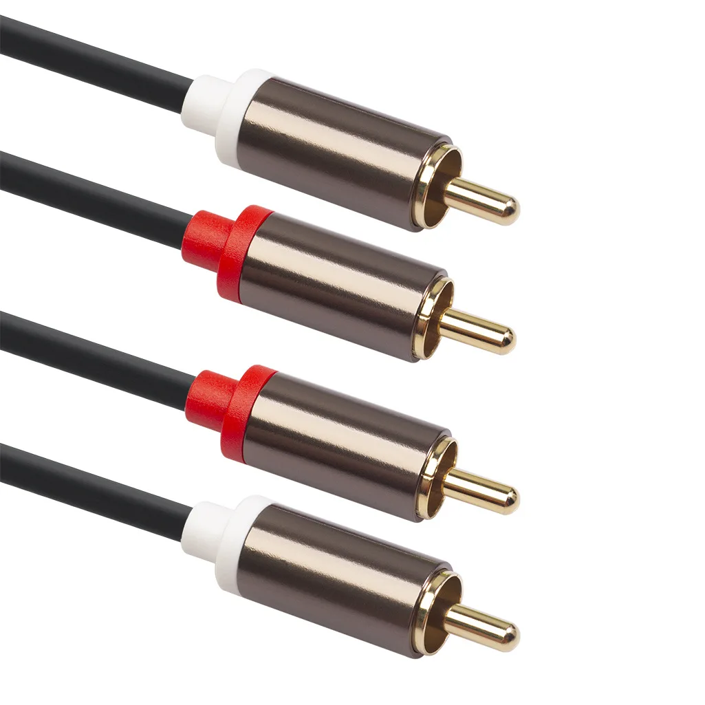 

2RCA to 2RCA Audio cable AV four-head audio cable 2RCA to 2RCA lotus cable Two-way two-way amplifier audio 4 head RCA cable