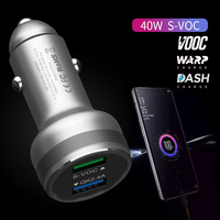 For OnePlus 7 Pro Warp Car Charger Aluminum Super Vooc Fast Charging Car Charger For One Plus 7 6T 5T 1+5 1+3T Dash Charger