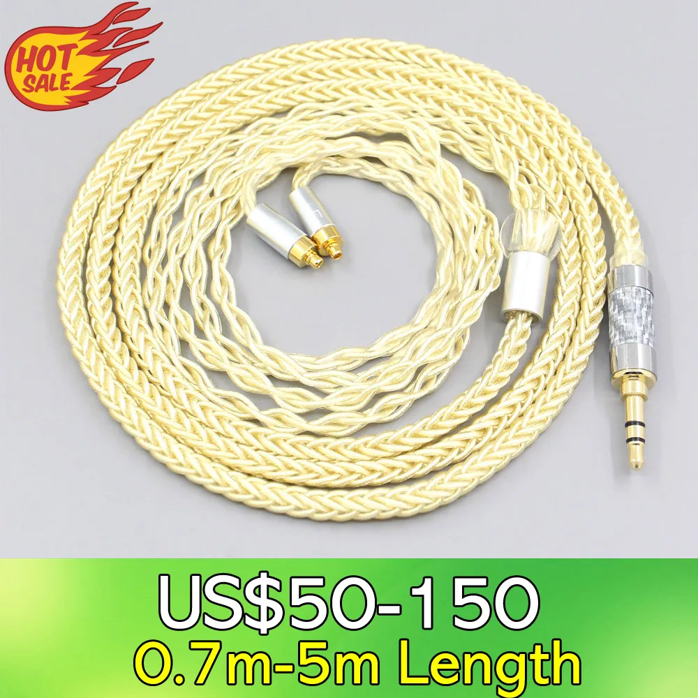 

LN007606 8 Core Gold Plated OCC + Palladium Silver OCC Alloy Wire Braided Cable For Dunu dn-2002 Earphone Headphone