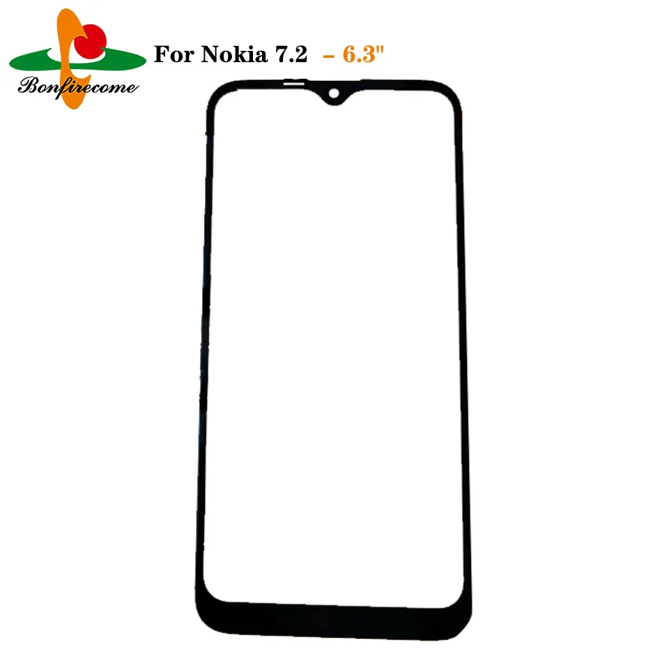 Outer Screen For Nokia 7.2 NK Front Touch Screen Panel LCD Display Outer Glass Cover Lens Repair Replace Parts