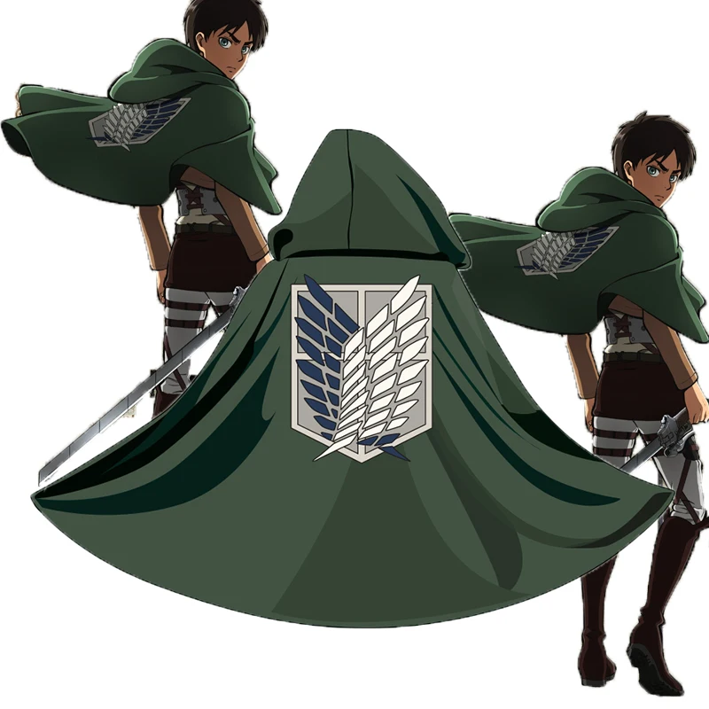 

Anime Attack Cloak Shingeki no Kyojin Scouting Legion Aren / Levi Capes Cosplay Costume Corps Cloak Cape Flannel Cos