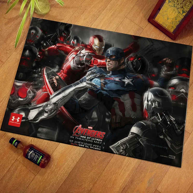 40x60cm Disney Soft Comfortable Floor Mats Antislip Rugs  Spiderman Ironman Cartoon Carpets Bathroom Kitchen Rug Doormats