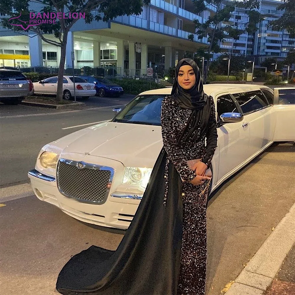 Dubai One Shoulder Sexy Evening Dresses For Women 2021 Mermaid Beading Sequins Luxury Formal Gowns Party