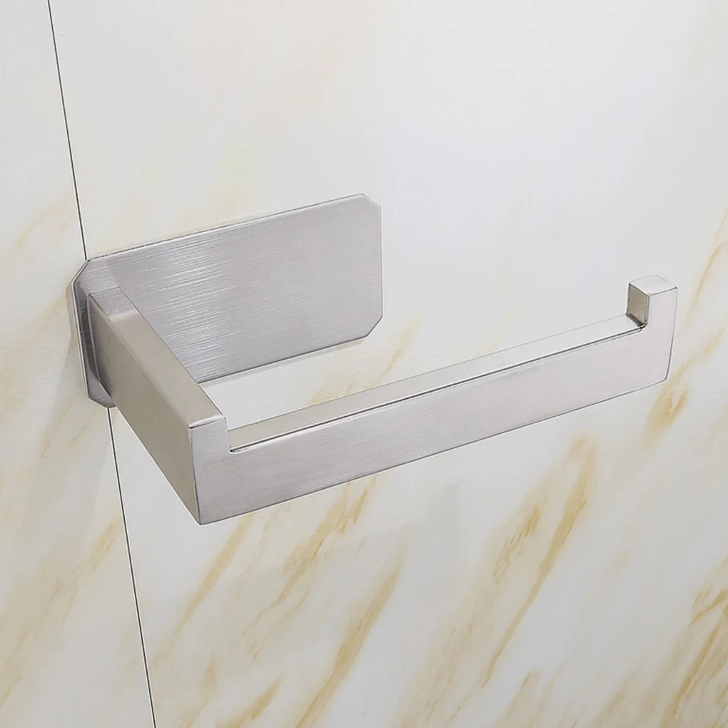 Soporte de papel higiénico autoadhesivo sin taladro, accesorio de acero inoxidable para rollo de cocina y baño, toallero de tejido, soportes de Metal