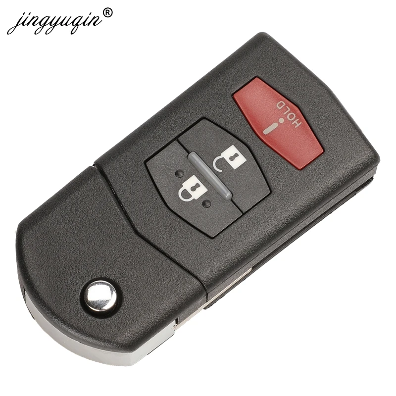 jingyuqin 3/4 Button Filp Key Case Folding Fob Car Remote Key Shell For MAZDA 3 5 6 RX-8 MX-5 Miata CX-5 CX-7 CX-9 RX-8 CX-9