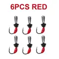 6 piezas Rojo