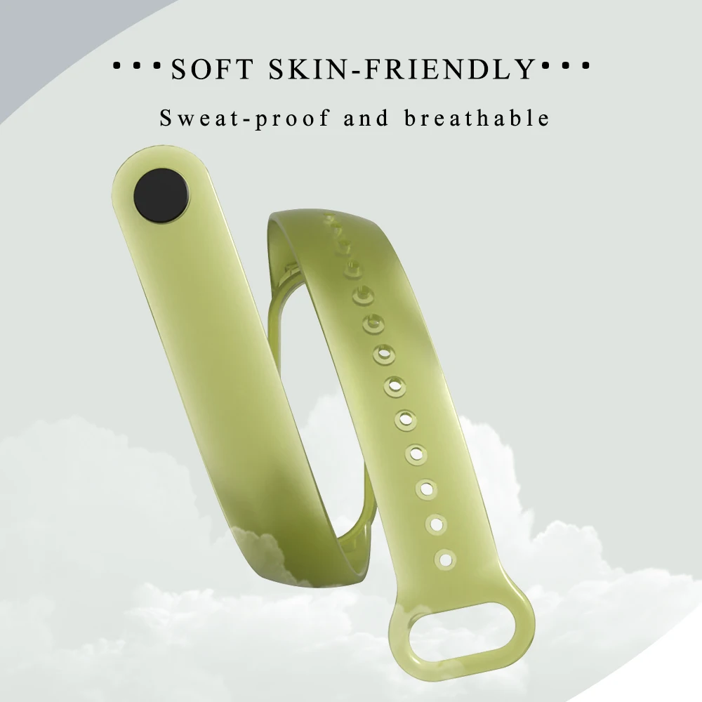 Mi Band 6 7 Strap for Xiaomi Mi Band 5 Bracelet Silicone Correa Sport Wristbands Pulseira Translucent Opaska Miband 7 Strap