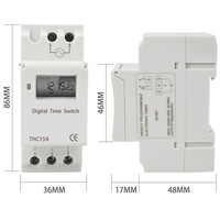 thc15a 7 Days Programmable Digital Timer Switch Relay Control 220V 230V 6A 10A 16A 20A 25A 30A Electronic Weekly