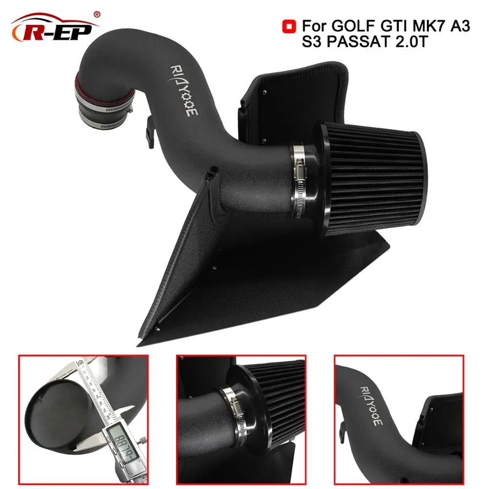 R-EP Cold Air Intake Kit Fits for Seat Leon for Audi A3 TT S3 VW Golf GTI MK7 Passat Touran EA888 2.0T Turbo Car RP-A008-BK