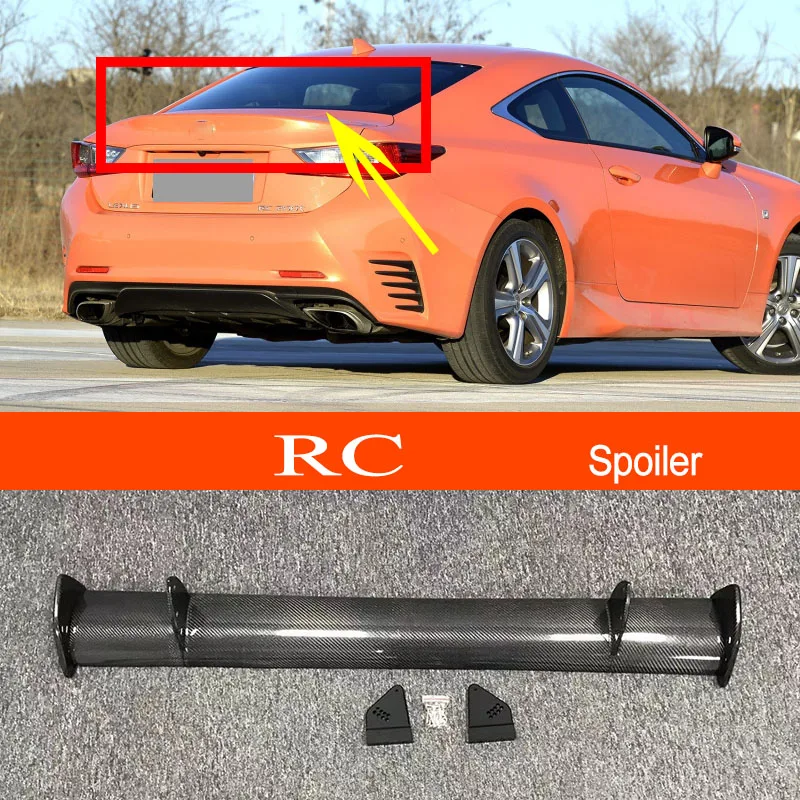 

RC Real Carbon Fiber / FRP GT-style Car-styling Sporty Rear Trunk Wing Spoiler for Lexus RC Sedan
