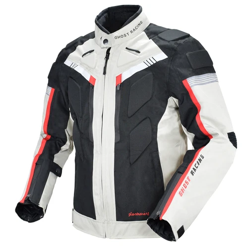 Imagen 1 del producto Pantalones de carreras de motociclista, chaqueta de motocicleta anticaída, cálida, chaqueta de motocross con forro extraíble, Otoño e Invierno