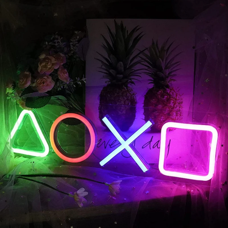 Neon Signs for Bedroom Wall Decor USB Powered Switch LED Neon Light for Game Room Living Room Teen Gamer Room Decoration