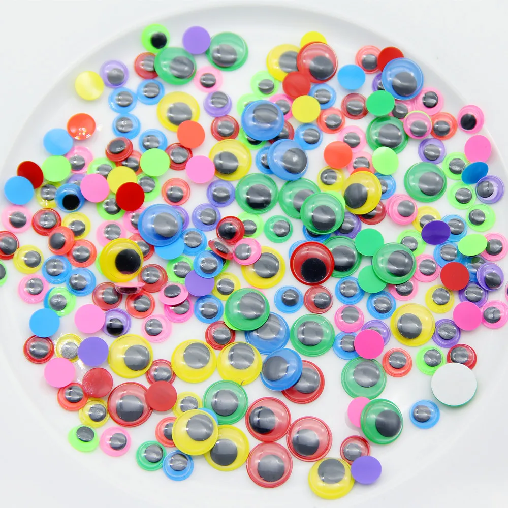 8/10/12/15/20MM Googly Wiggly Animal Eyes Colorful Self Adhesive Eye Sticker For Kids Toy Stuffed Dolls DIY Accessories  Eyeball