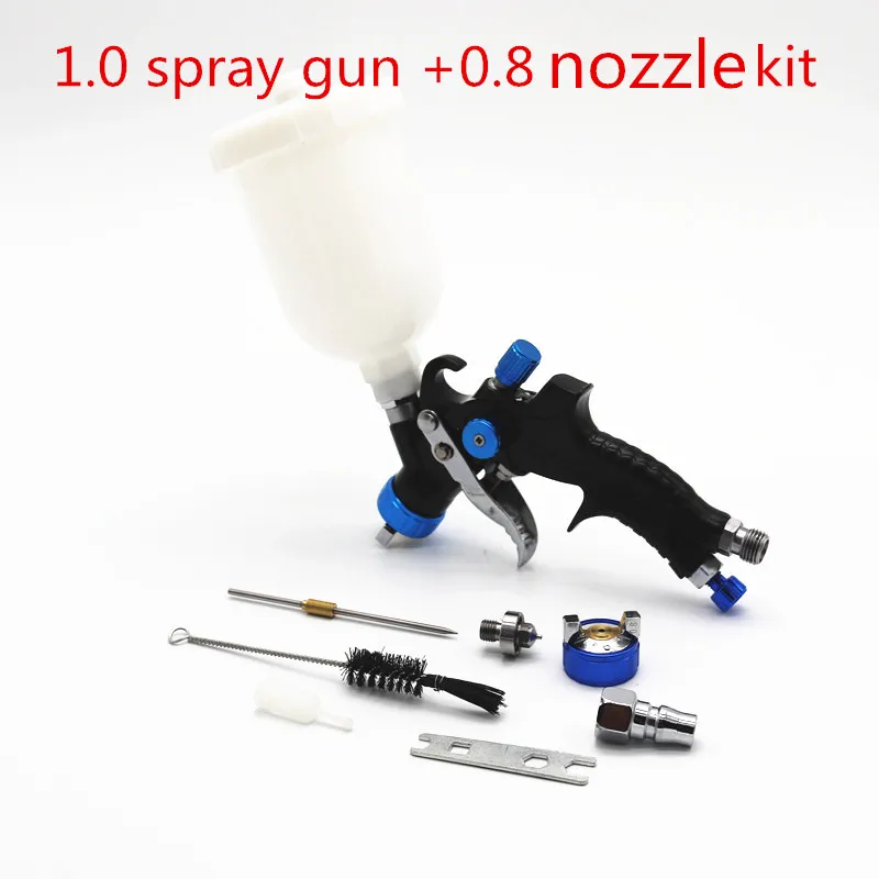 Black MiNi 0.8mm/1.0mm Nozzle  Professional HVLP Spray Gun Mini Air Paint Spray Guns Airbrush For Painting Car Aerograph