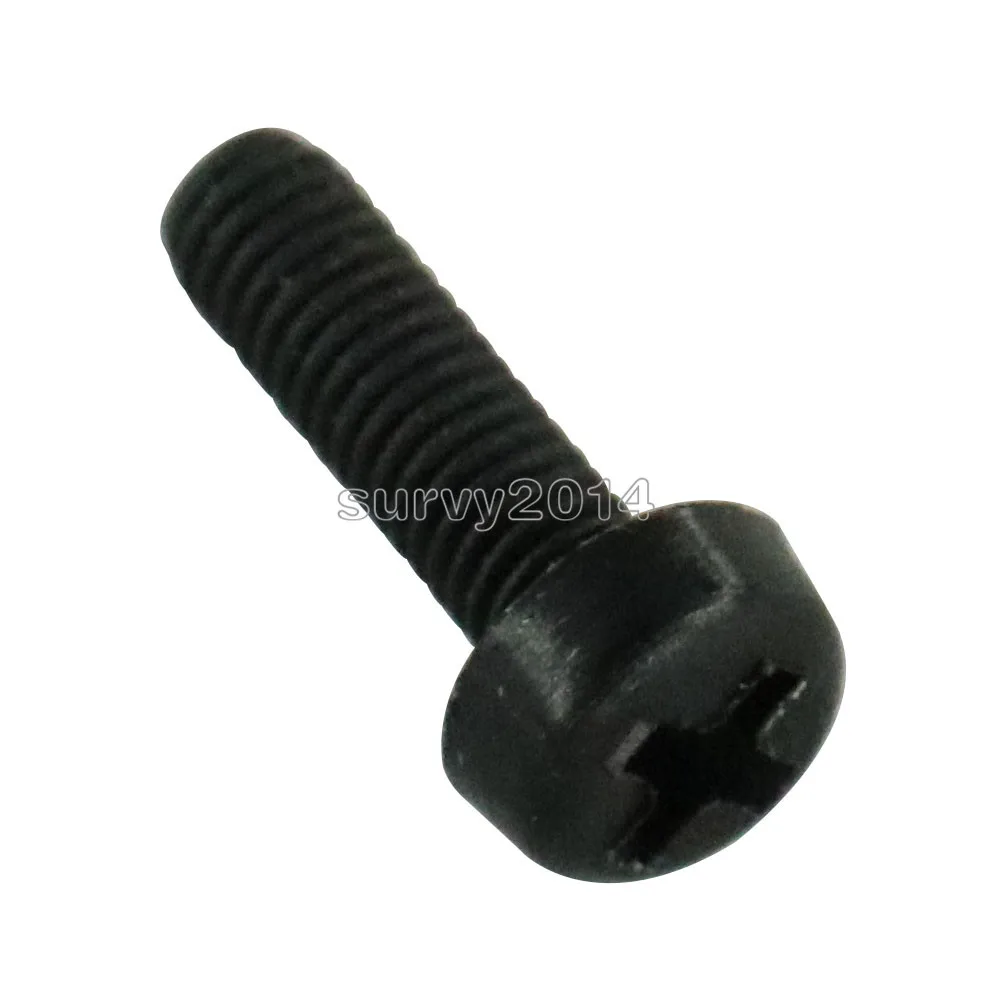 20 قطعة M3x10mm مسامير النايلون الأسود عموم الرأس