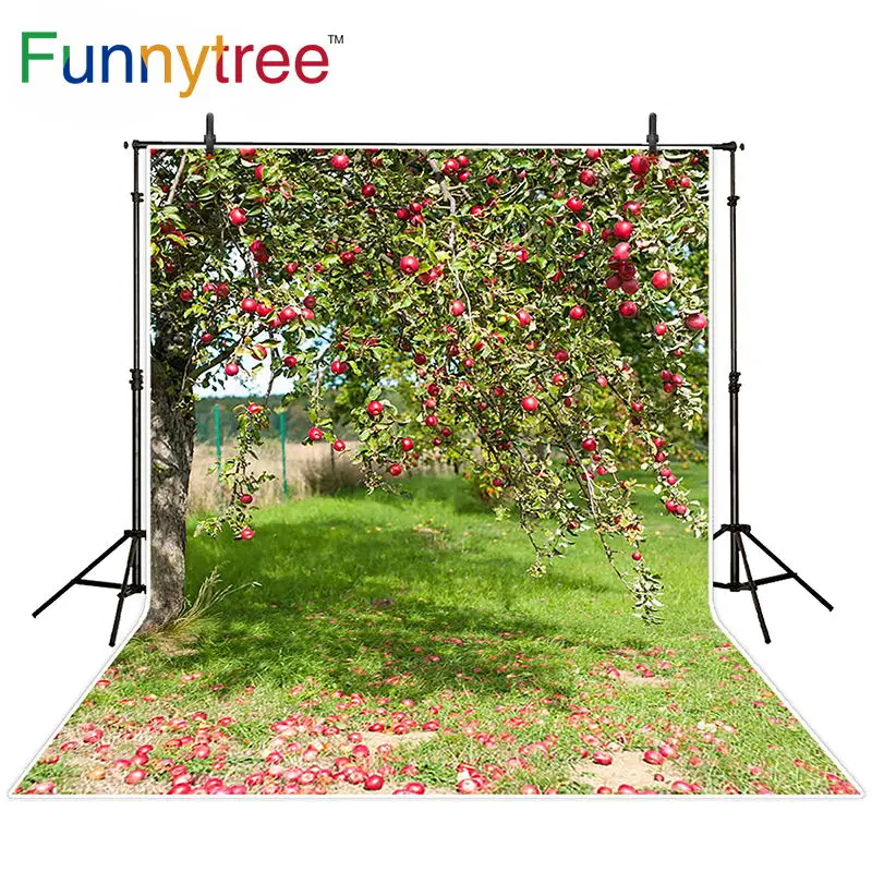 Funnytree photography backdrop tree autumn fruit grassland spring background photozone photography photo studio photophone