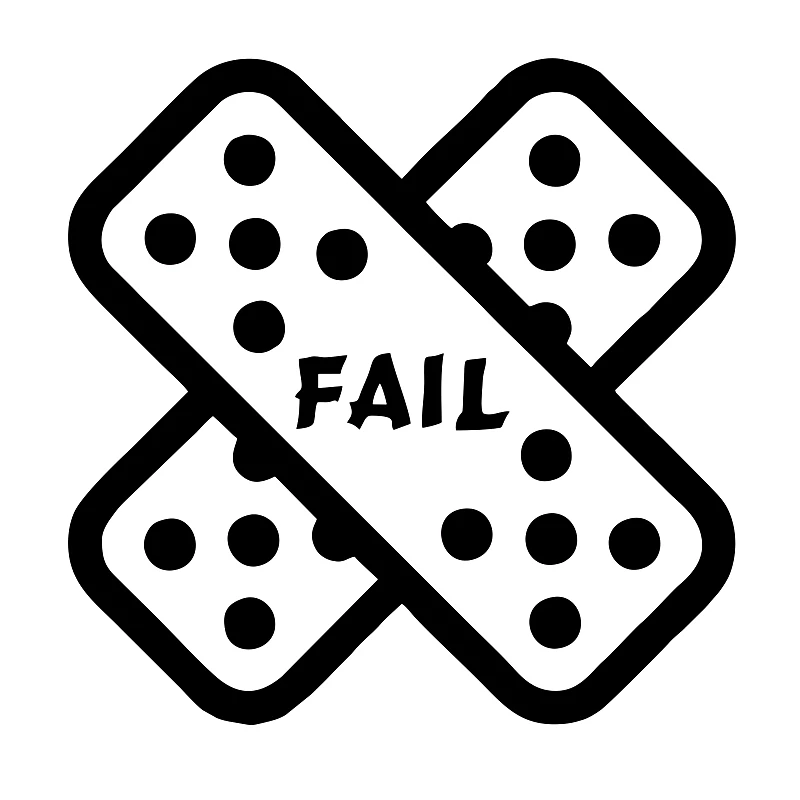 

40332# Die-Cut Vinyl Decal Plaster FAIL Car Sticker Waterproof Auto Decors on Car Body Bumper Rear Window
