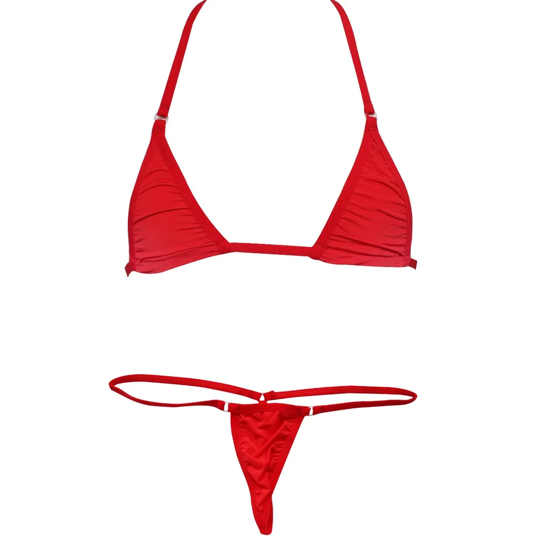 Ensemble de micro lingerie pour femme, soutien-gorge à nouer, string, extrême, imbibé, maillot de bain brésilien sexy, 2 pièces