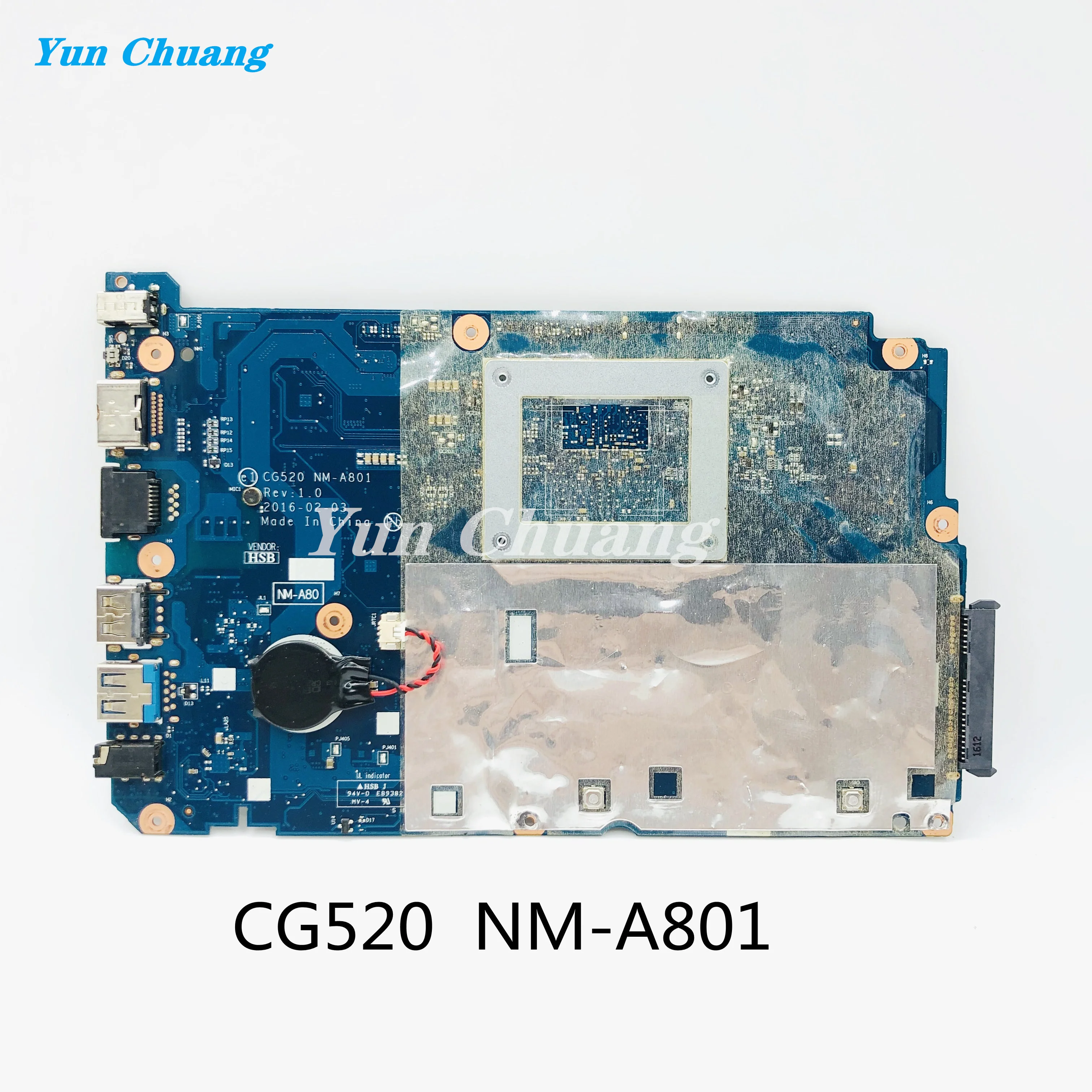 CG520 NM-A801 For Lenovo 110-15IBR Laptop Motherboard CPU N3060 RAM 4GB 100% Test Work 5B20L46211