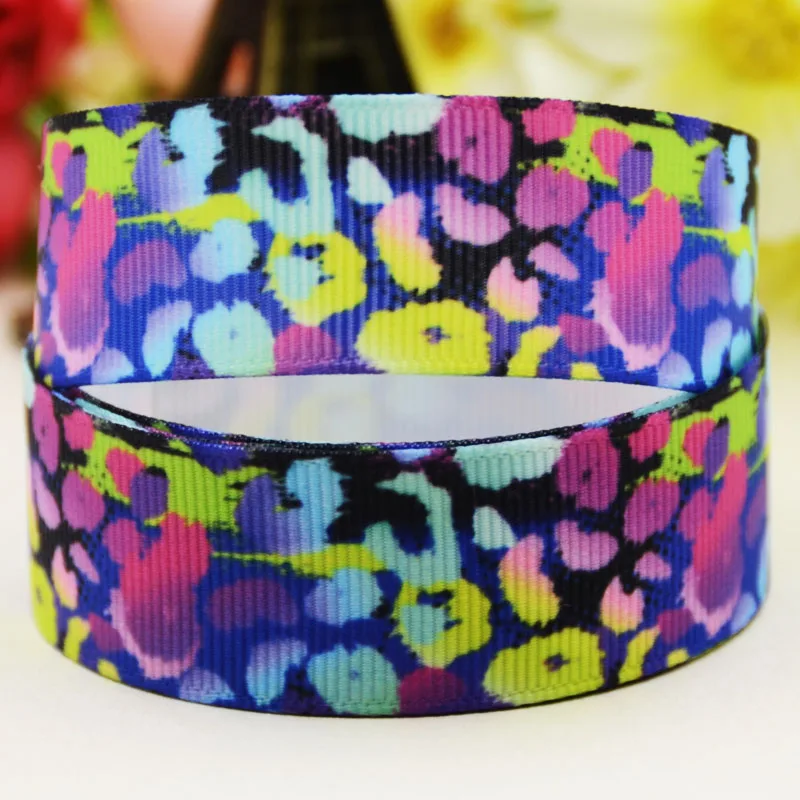 22mm 25mm 38mm 75mm Abstract pattern printed Grosgrain Ribbon party decoration 10 Yards satin ribbons Mul071