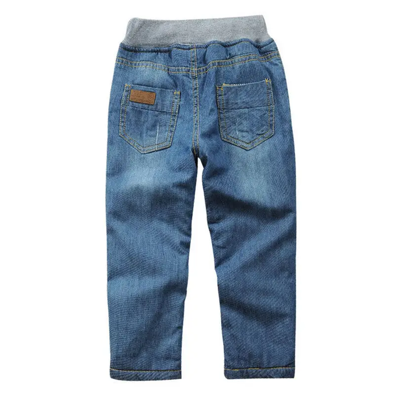 Children’s Winter Jeans 2024 New Kids Fleece Thick Warm Denim Trousers Pants For Teen Boys 3-14 Years Wear Dwq607