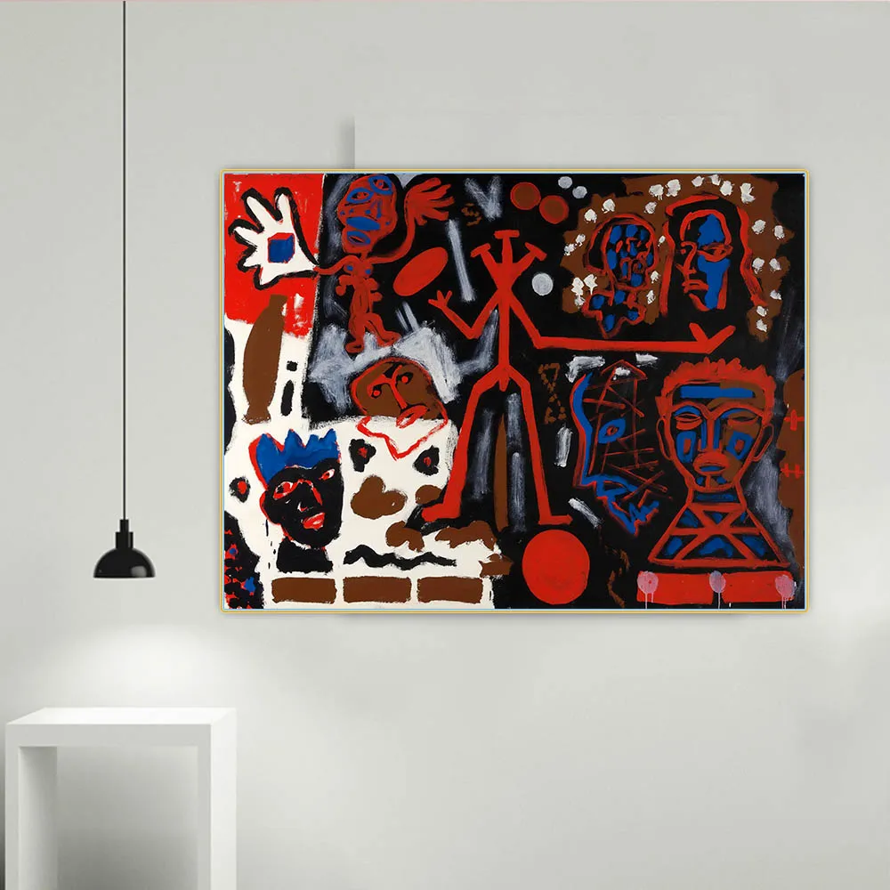 Music problems by A.R Penck Abstract Canvas Oil Painting Aesthetics Picture Artwork Backdrop Wall Hanging Decor Home Decoration