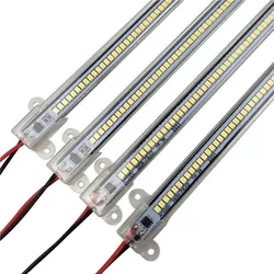 LEDリジッドストリップライト,アルミニウムシェル,家庭用,キッチンキャビネット,装飾,5個,12v 24v 220v smd 2835 5630