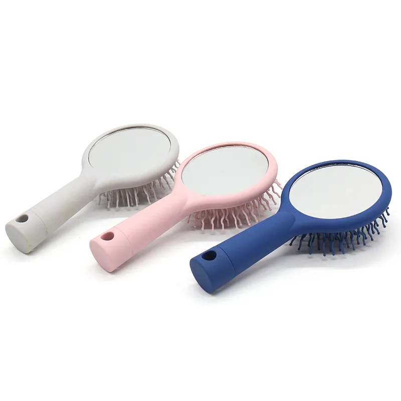 

Щетка для объема с зеркалом, антистатический Уход за волосами, горячая расческа, массажные подушки, завитки и парик, женские Парикмахерские аксессуары