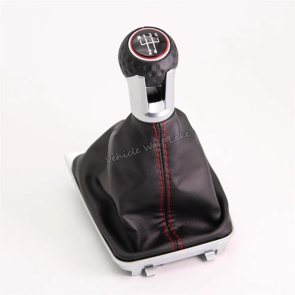 For VW Golf 7 A7 MK7 For GTI GTD 2013 2014 2015 2016 2017 2018 Car 5 / 6 Speed Car Gear Stick Level Shift Knob With Leather Boot