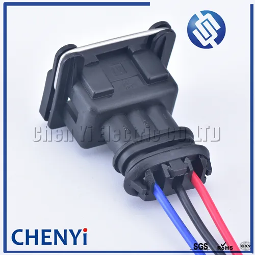 Imagen 2 del producto 3 pines 282191 -1 282729 -1 Conector de inyector de combustible impermeable EFI EV1 Conector de temporizador de alimentación de coche Enchufe del sensor 1- 962581 -1 con alambre