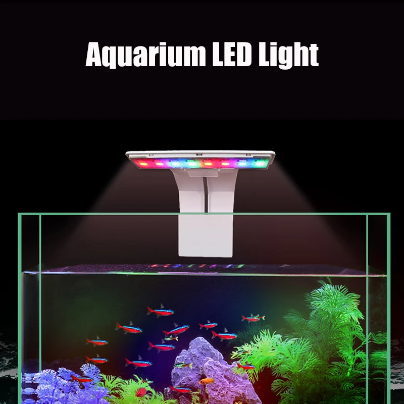 Super Slim 5W LED Aquarium Lights Waterproof Clip-on LED Plants Grow Light Aquatic Freshwater Lamps For Fish Tanks