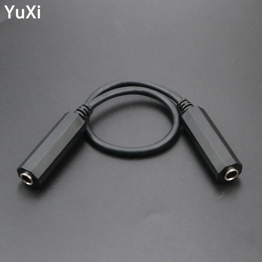 

YuXi 6.35mm Jack Audio adapter Cable 6.35 Jack Female to Female Extension Connecting cables for Guitar Mixer Amplifier Bass