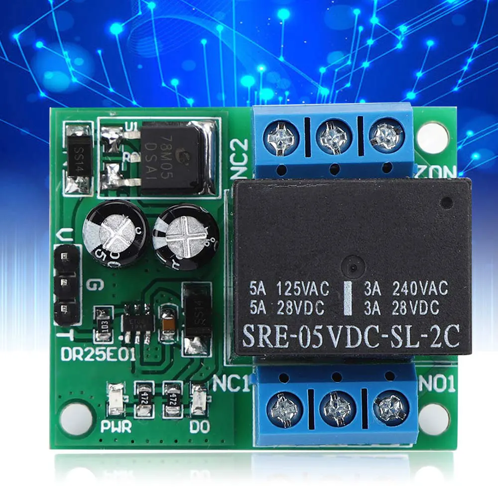 DC5V/6-24V Relay Module Self-Locking DPDT Relay Module Double Pole Double Throw Bistable Relay Switch Board for Arduino