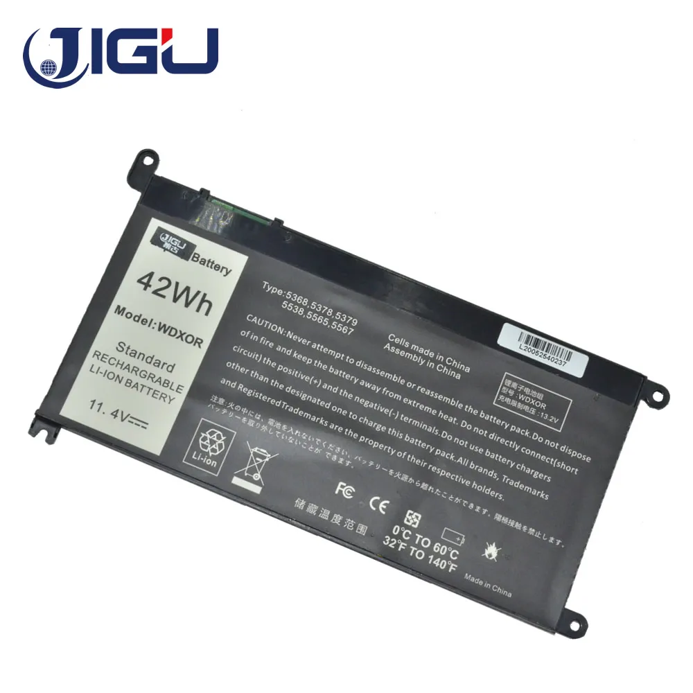 JIGU New Laptop Battery WDX0R FW8KR P62F 1VX1H P26T For DELL For Vostro 5468 5481 5568 15-5581 For Latitude 3379 3180 3189 11.4V