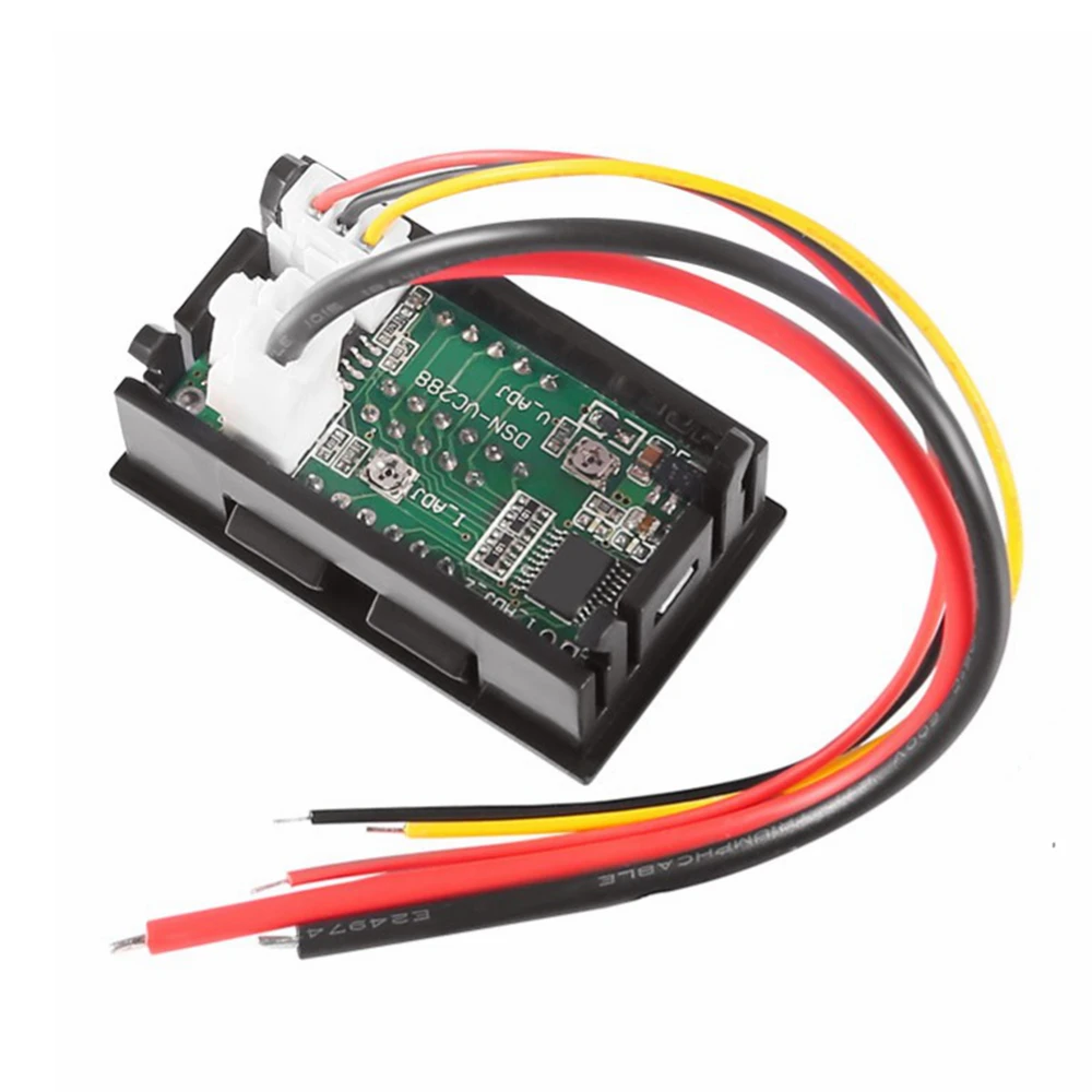 DC 100V 10A Voltmeter Ammeter Blue Red LED Amp Dual Digital Volt Meter Gauge Dual LED Display Voltage Current Meter Tester