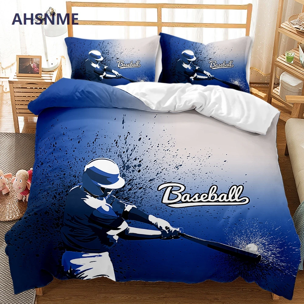 AHSNME 3D American baseball Bedding Set Print Quilt Cover for King Size Market can be customized pattern bedding jogo de cama