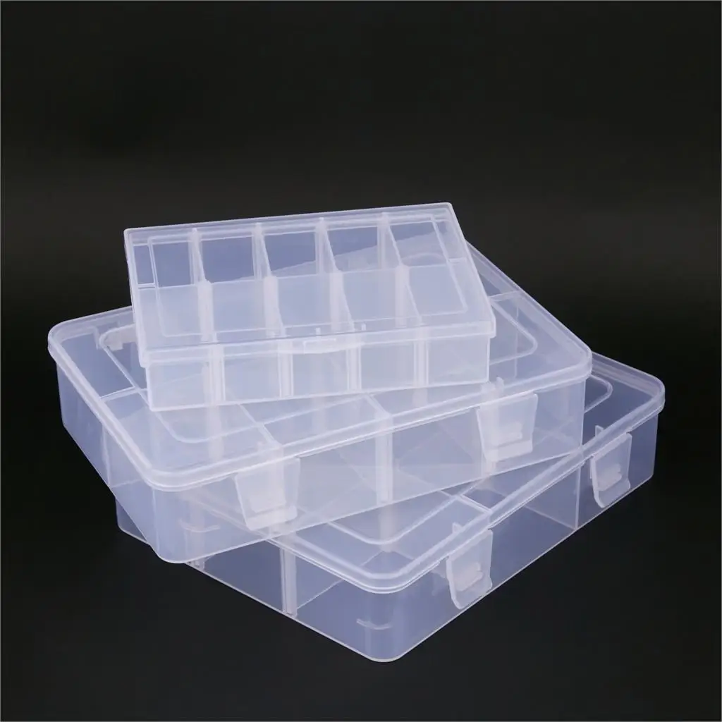 Adjustable Organizer Grids  Storage Container Compartment Plastic Storage Box Component Screw Holder Case Display Container