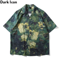 Dark Icon Hand Paint Full Printed Hawaiian Shirts Men 2020 Summer Street Men's Shirt