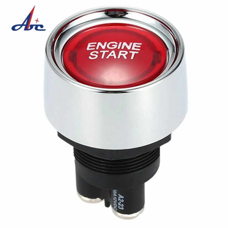 Universal 12V Car Red/Blue Illuminated Engine Start Switch Push Button Race Starter 22mm