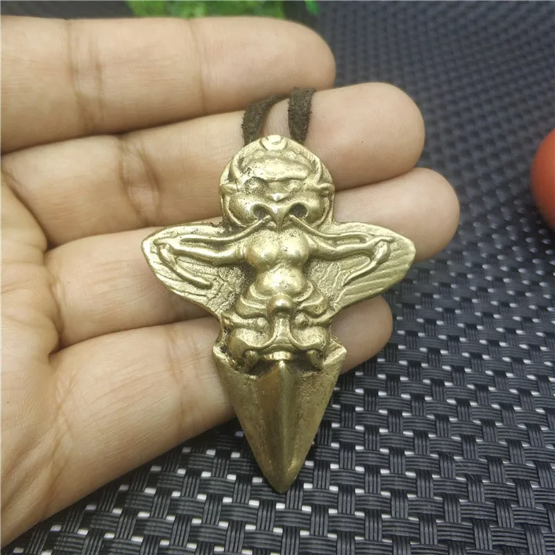 Collection Pure Brass Dapeng Golden-winged Bird King Kong Pestle Pendant Tibetan-style Amulet Pendant