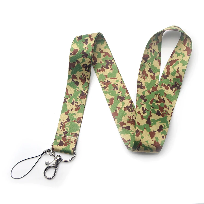 LX93 Army Green Lanyard For Keys Mobile Phone Hang Rope Keycord USB ID Card Badge Holder Keychain DIY Card Cover With Lanyard