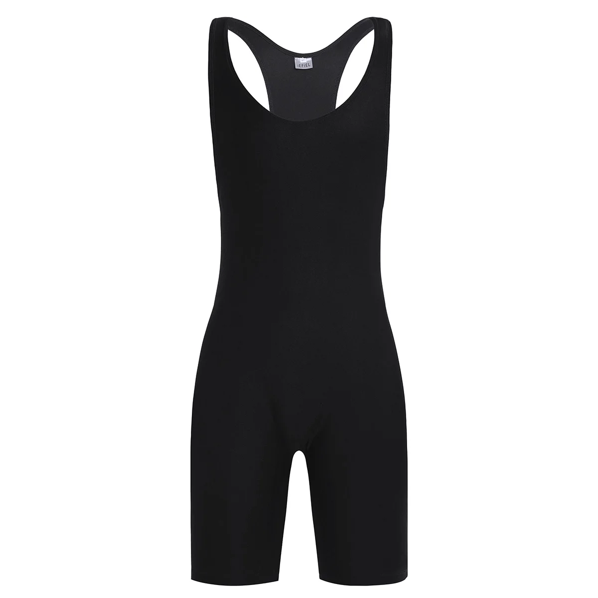 Mens One-piece Bodysuit Ballet Dance Leotard Sleeveless Solid Modified Wrestling Singlet Gymnastics Tight Male Exercise Clothes