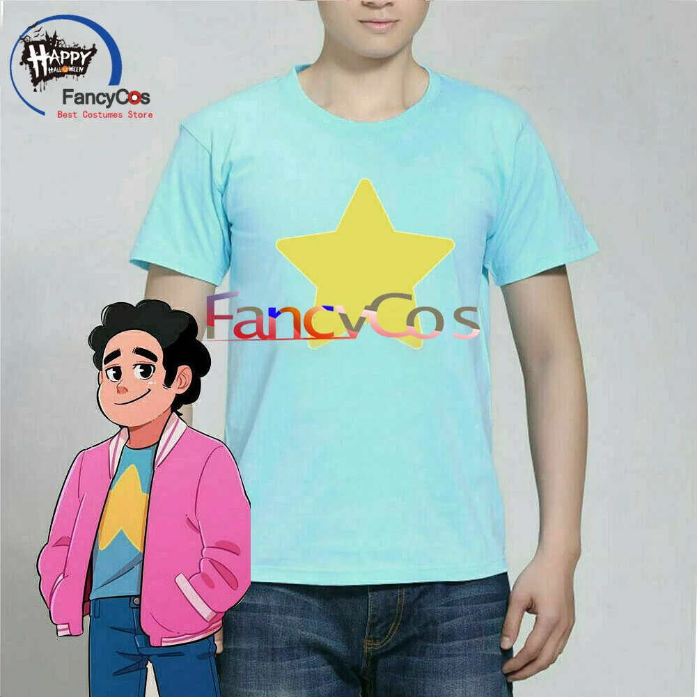Unisex Steven Universe Jacket Uniform Costume Baseball Hoodie Steven Coat Crystal Gems Cosplay Steven Quartz Universe Halloween image 3