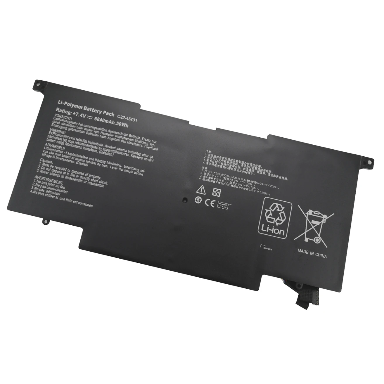 

50wh 7.4V C22-UX31 C23-UX31 Laptop Battery For Asus Zenbook UX31E UX31E-DH72 UX31A Ultrabook UX31A-R4004H BX31E BX31A Notebook