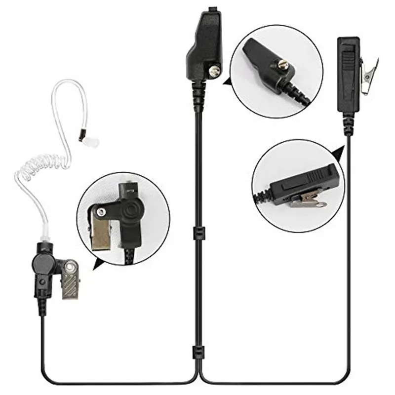 2-wire Surveillance Earpiece for NX220 NX320 TK3302 TK3200 TK2212 TK3212 TK3400 Two Way Radio Earphone