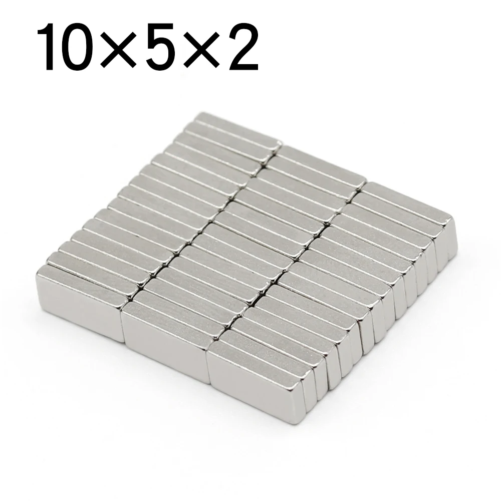 

5/10/50/100/200 Pcs 10x5x2 Block NdFeB Neodymium Magnet N35 Super Powerful imanes Permanent Magnetic