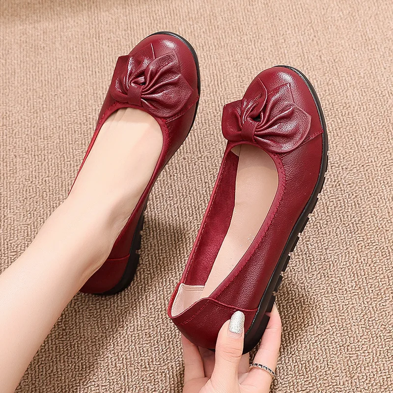 GKTINOO Plus Size(34-43)Loafers Comfortable Women Genuine Leather Flat Shoes Woman Casual Nurse Work Shoes Women Flats 6 colors