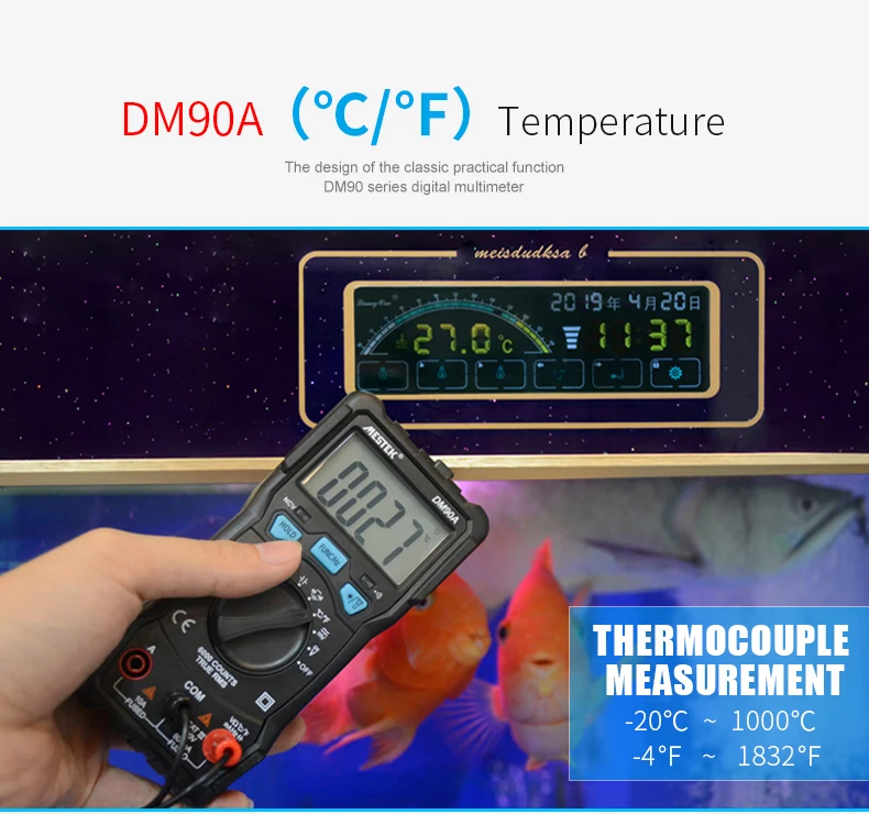 MESTEK Digital Clamp Meter 600A DC Current AC/DC Voltage Ohm True RMS Auto Range VFD Capacitance NCV Tester Ammeter Multimeter
