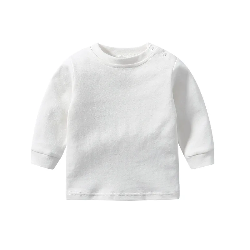 Baby T-shirt Baby Cotton T Shirts Long Sleeve White T Shirt for Baby Girls Baby Boys Newborn Baby Clothing Baby Girl Tops